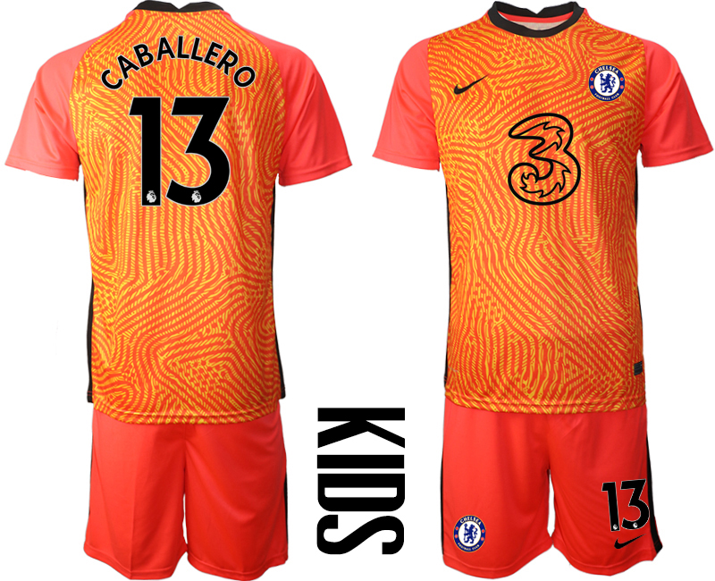 2021 Chelsea red goalkeeper Youth #13 soccer jerseys